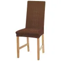 Couvre-chaises extensibles chocolat - les 2